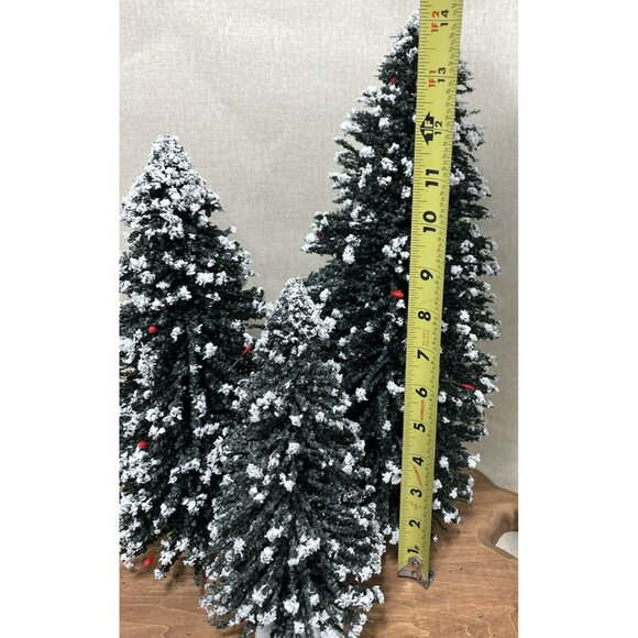 Lot of 3 Assorted Sizes BYERS CHOICE CHRISTMAS TREES ACCESSORIES 1 Lemax 14 Inch - Picture 2 of 8